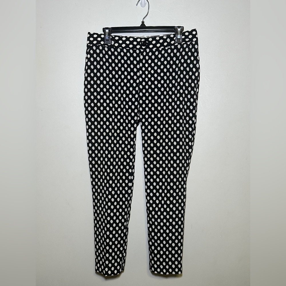 Banana Republic Pants Womens Black White Polka Dot Classic Trouser Pants Size 4
